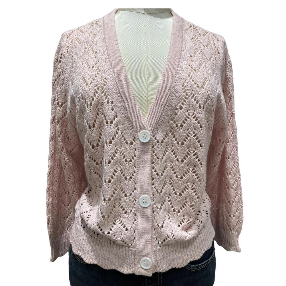 NEW &ISLA talia cardigan in pale pink